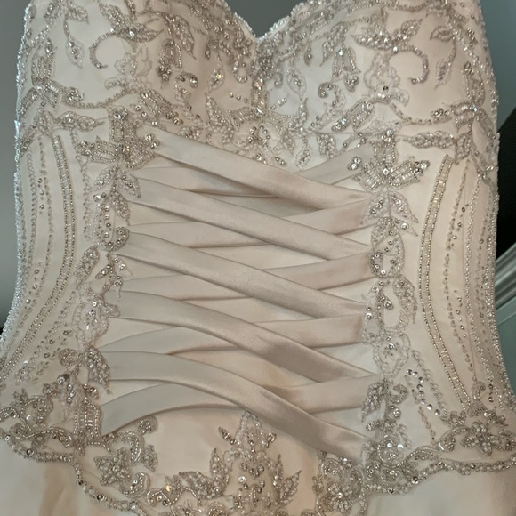 Wedding Dress, Tiera and Gloves - Picture 13 of 16